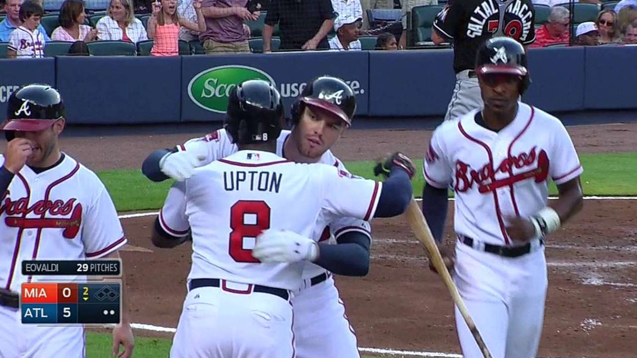 Freeman solves Marlins, sets tone behind Santana