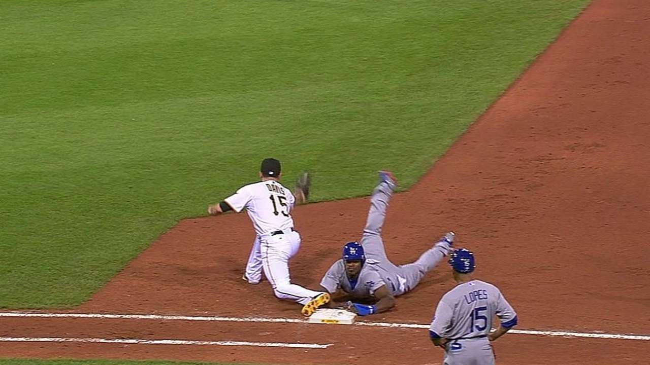 Pirates lose challenge on close play at first
