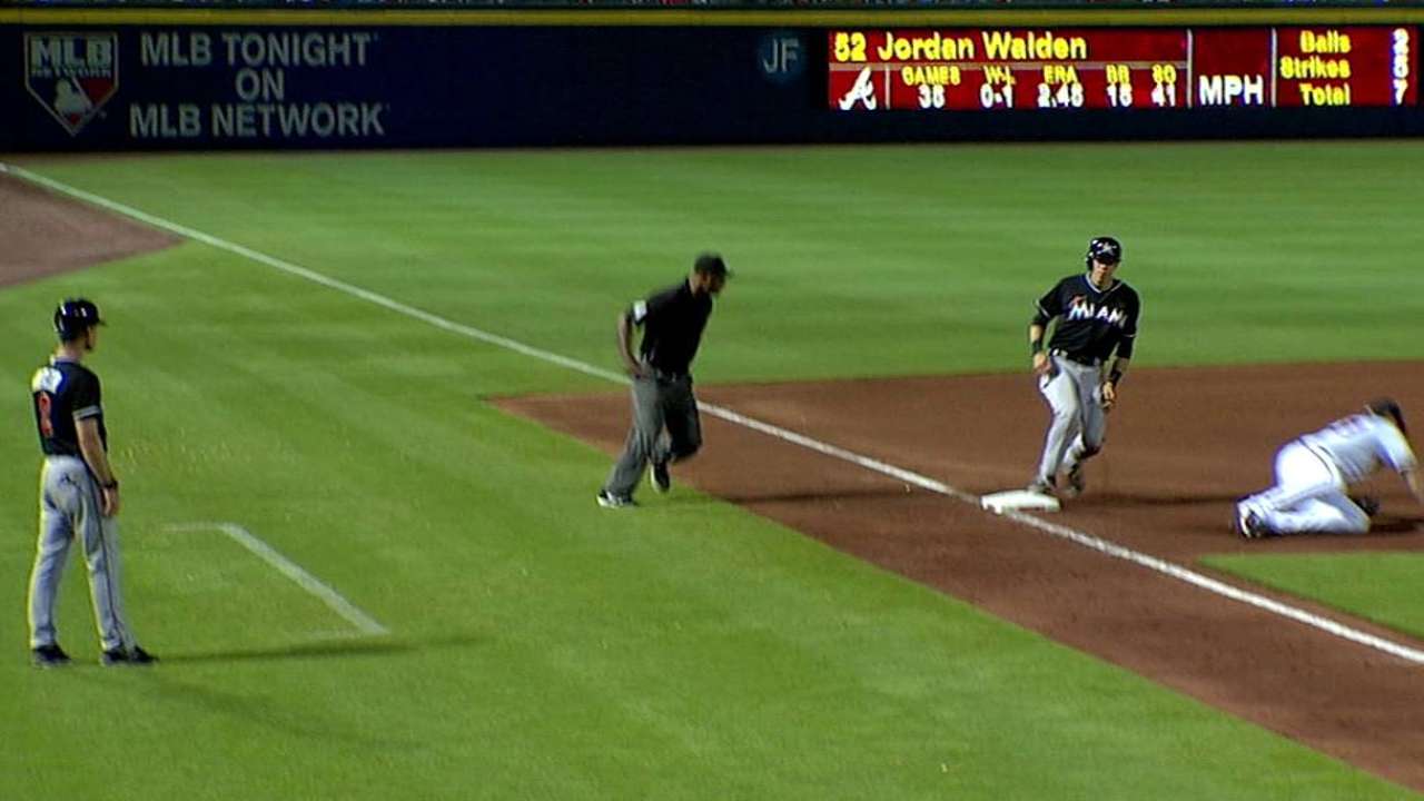 Marlins no pudieron rescatar a Eovaldi en Atlanta