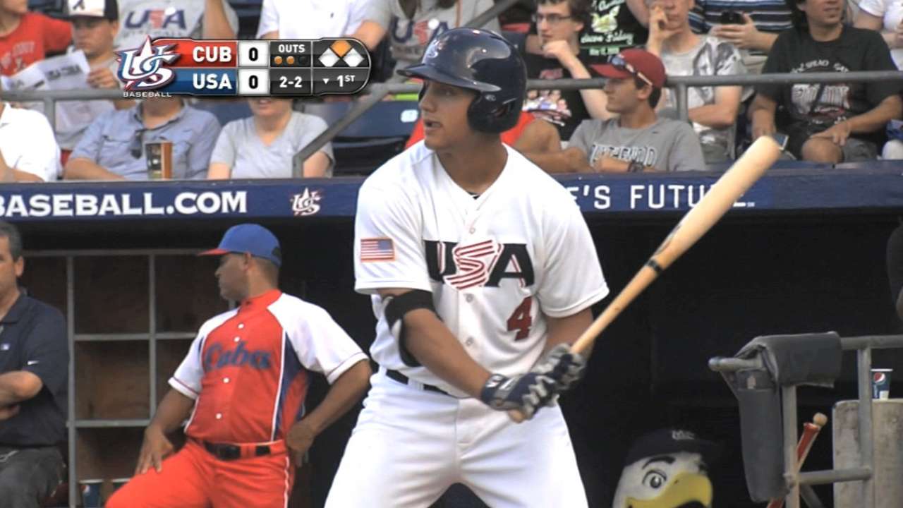 Conforto set in outfield after transition in college