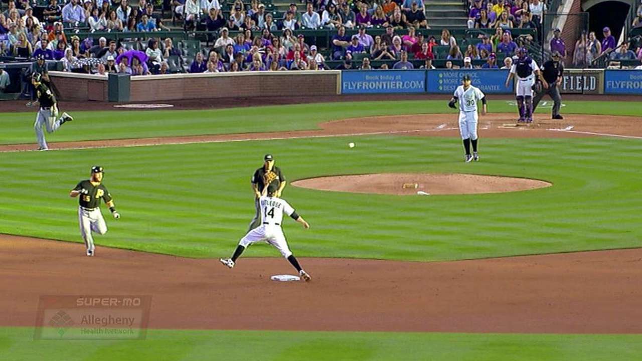 After replay, Rockies just miss turning triple play
