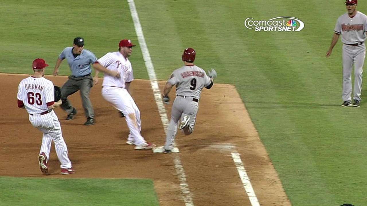 Sandberg loses challenge on close play at first
