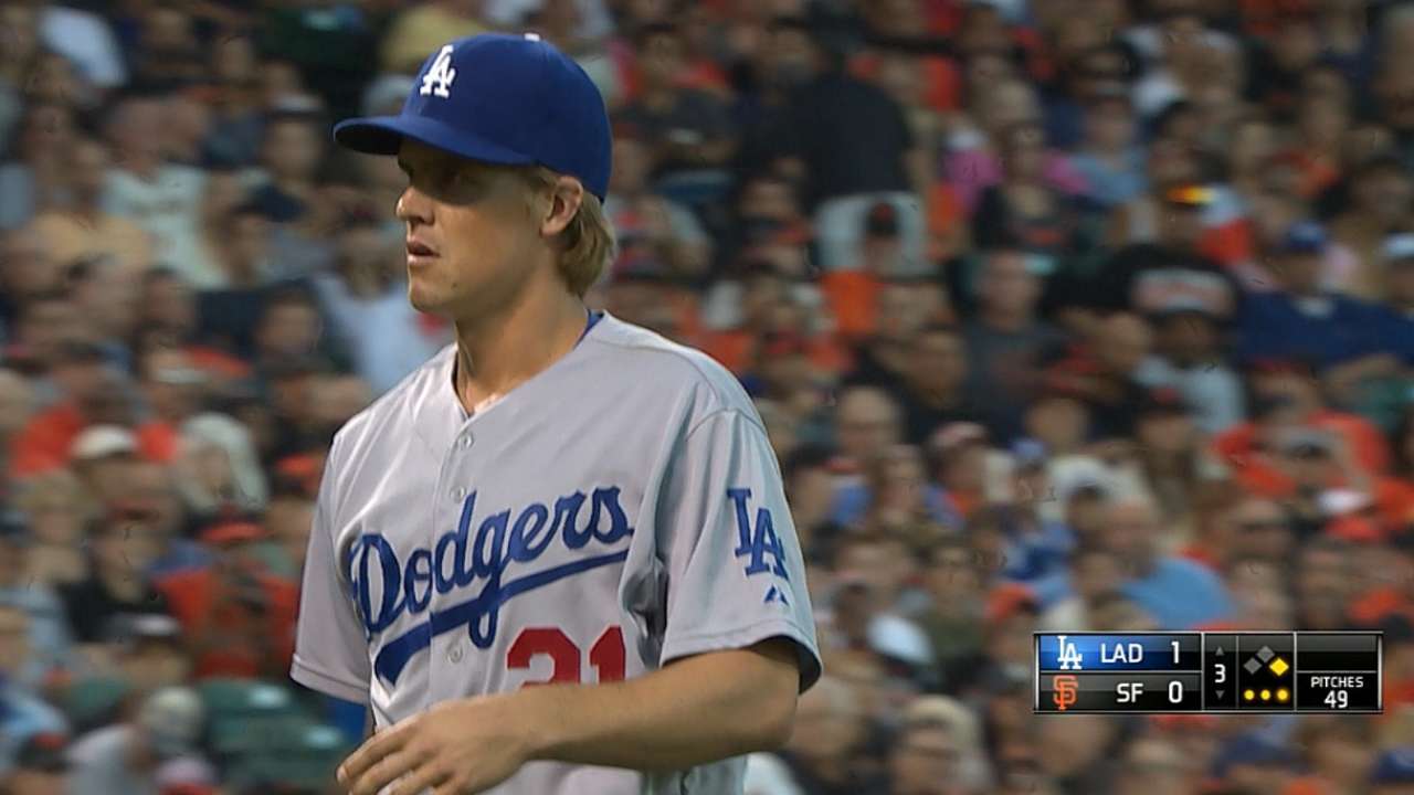 Greinke records rare four-strikeout inning