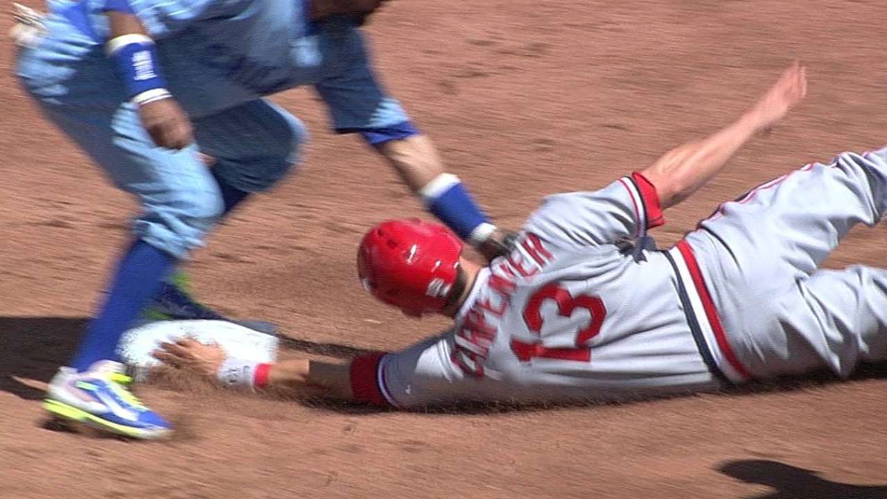 Call at second stands after Matheny challenges