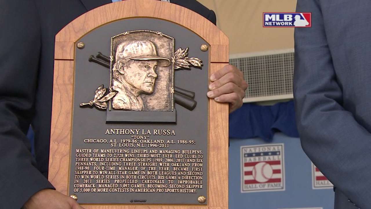 Selig dictates La Russa's plaque