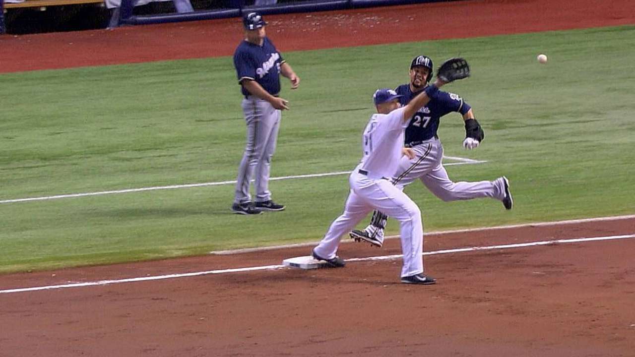 Rays lose challenge on potential double play