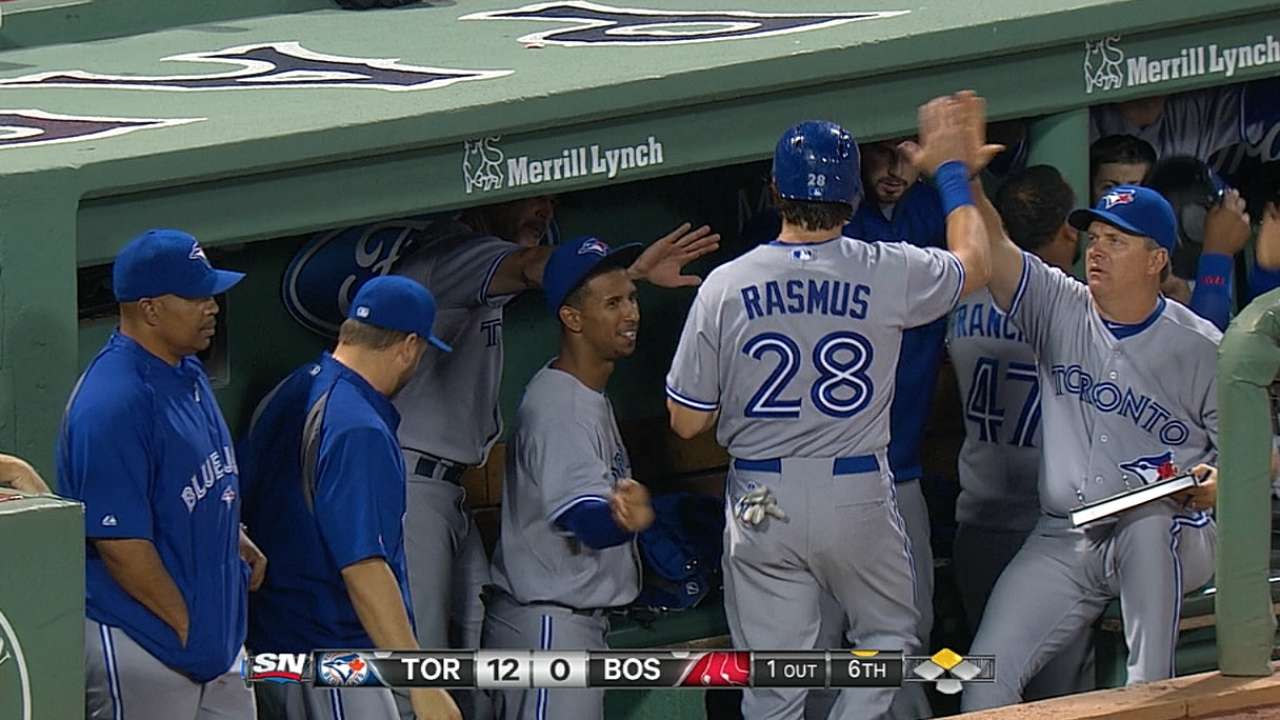 Blue Jays erupt in nine-run sixth at Fenway