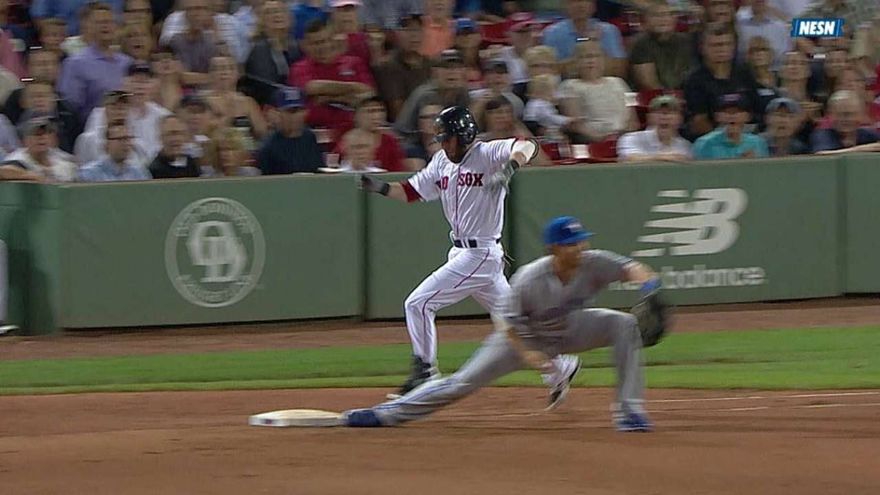 Red Sox lose challenge on Reyes' defensive gem
