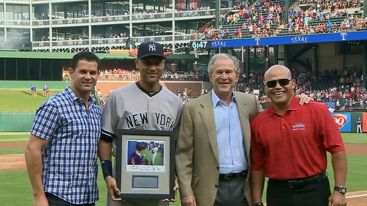 Jeter gets presidential sendoff from Bush in Texas
