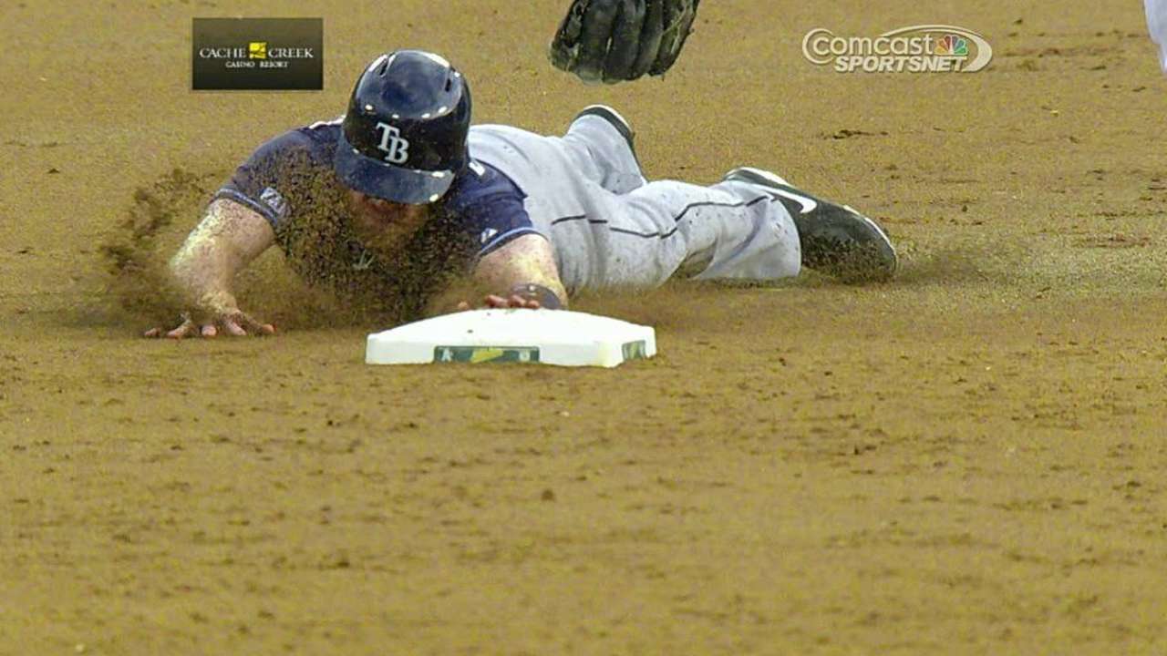 Overturned call credits Forsythe with stolen bases