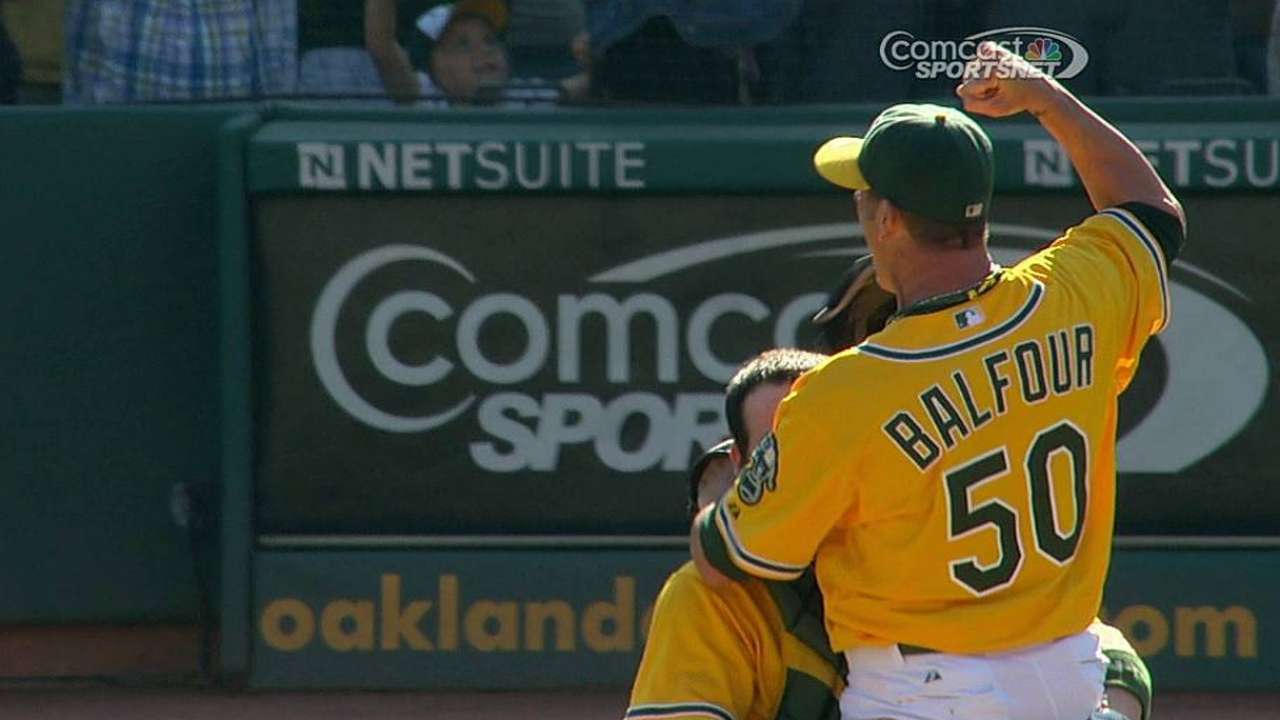 Balfour grateful for raging time in Oakland