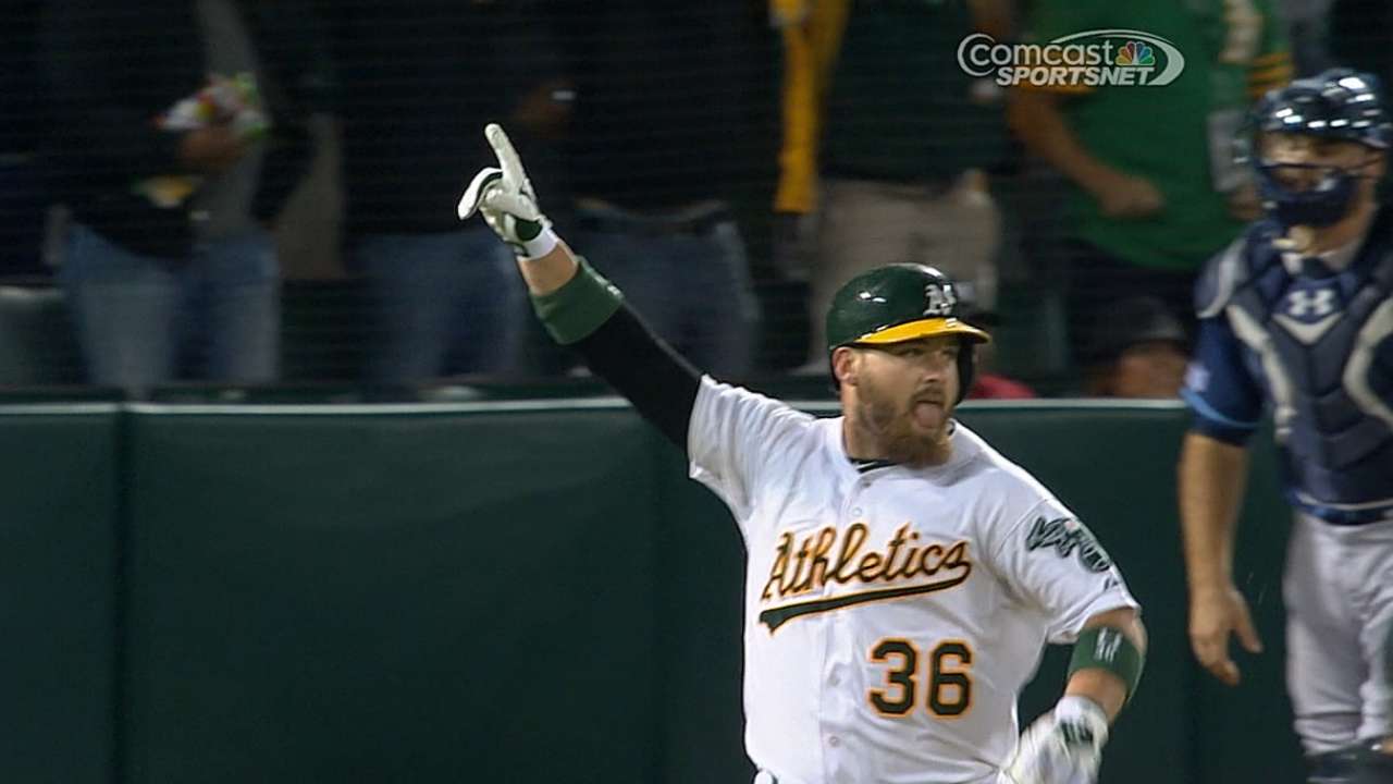 Rally possum? Critter sparks A's in 10th