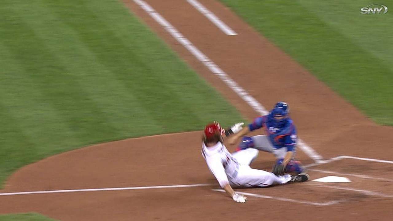 Replay confirms Mets' successful throw home
