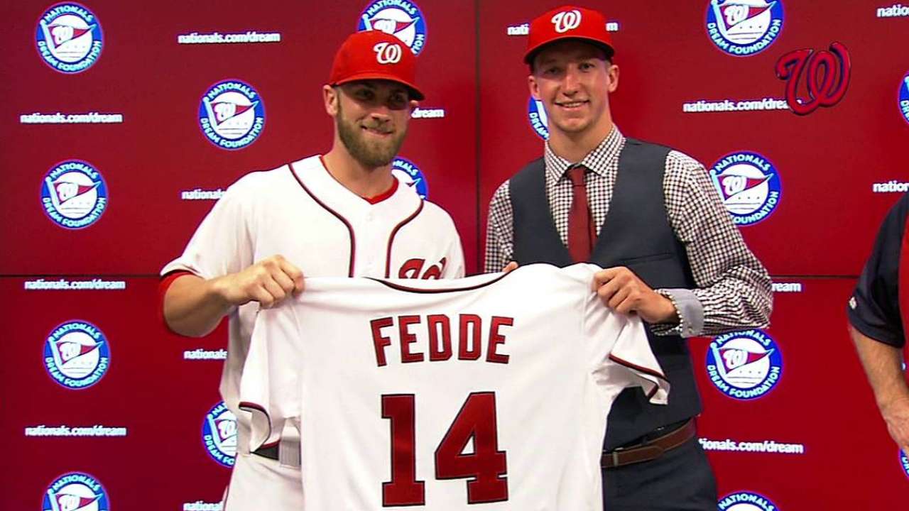 First-round Draft pick Fedde visits Nationals Park
