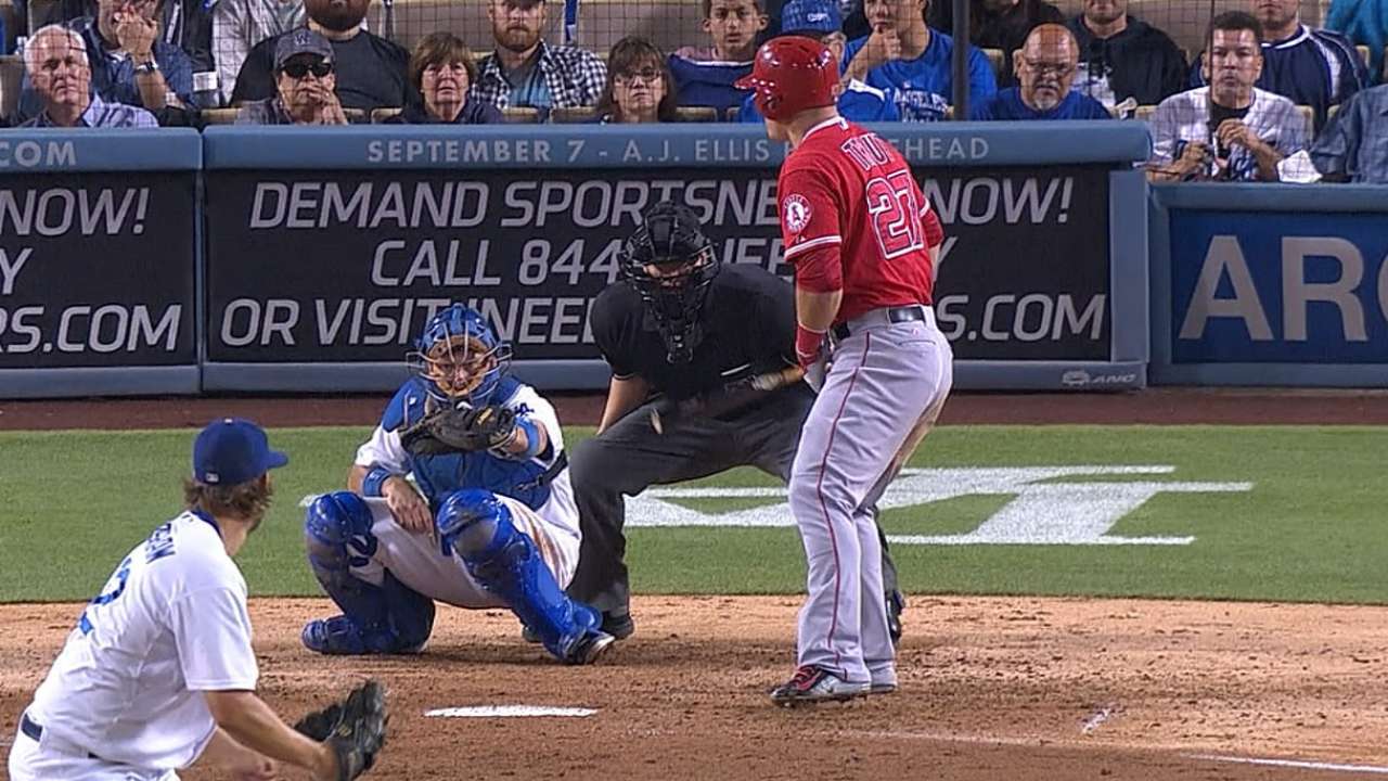 Baylor working with Trout to cut down on strikeouts