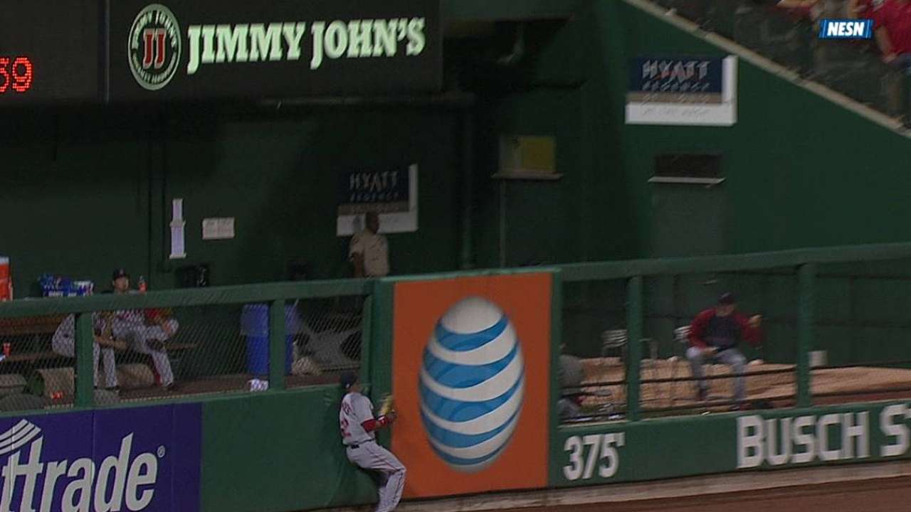 Yoenis flashes his glove vs. Cardinals
