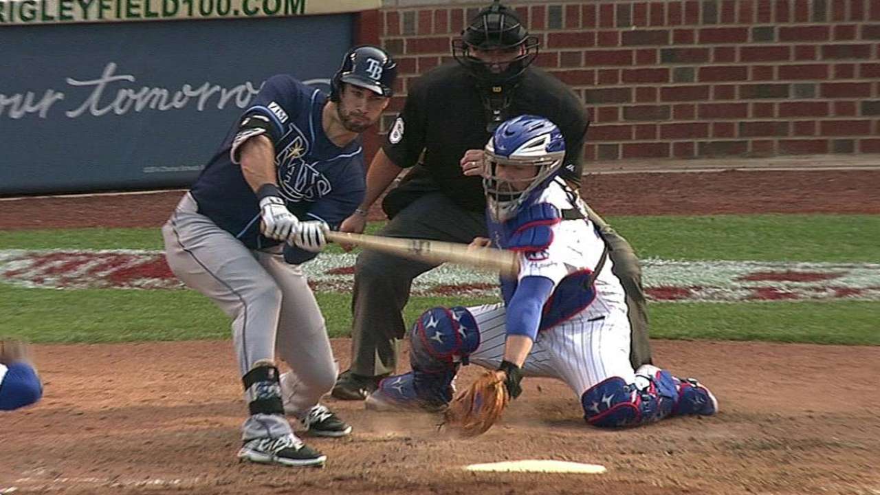 Confusion over 'K' benefits Rays at Wrigley Field