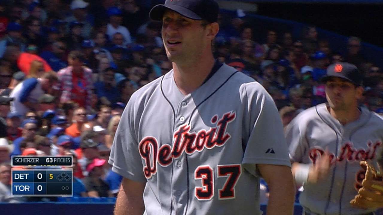 Tigers fall in 10 despite Scherzer's stellar start