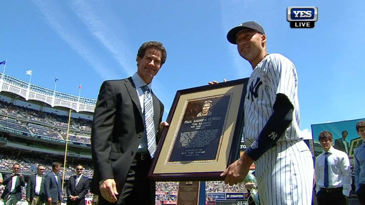 Fiery O'Neill secures place in Monument Park