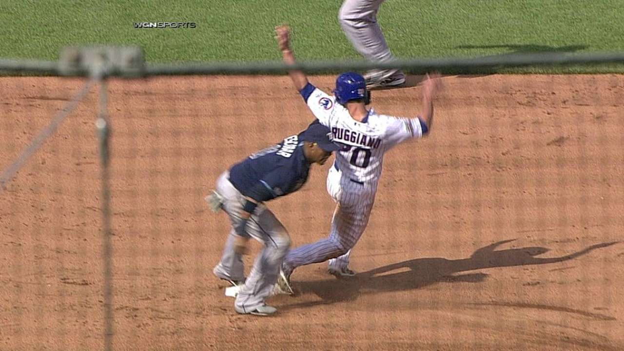 Ruggiano caught stealing, call stands on review