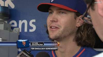 deGrom encouraged by shoulder's progress