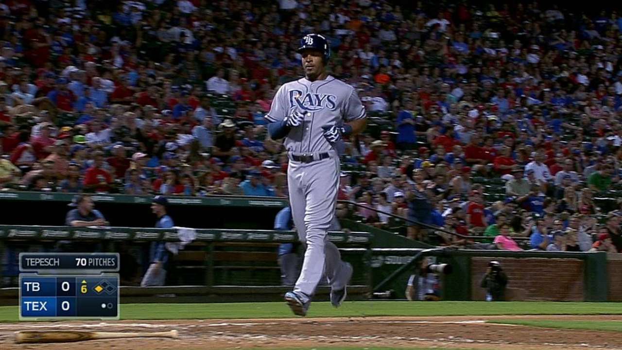 Hellicskon luce pero Rays son derrotados por Rangers