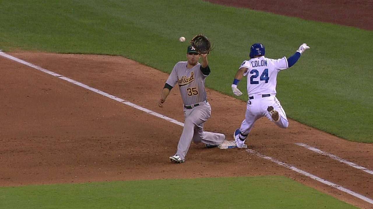 Colon gets to contribute in win over Athletics