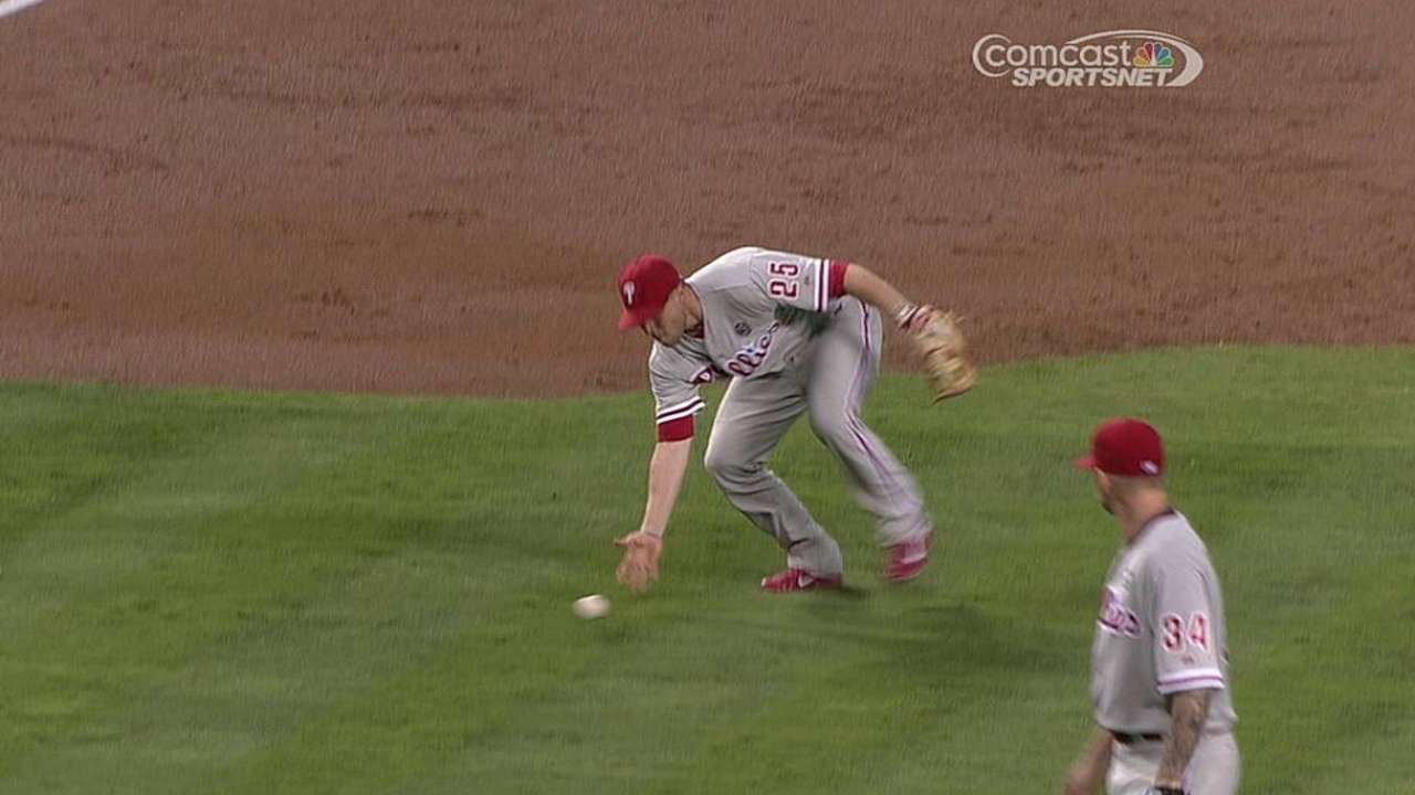 Asche won't try outfield if Franco is called up
