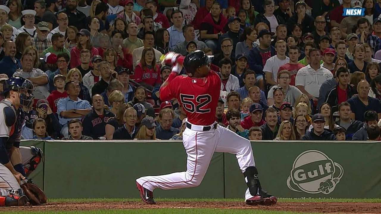On first Fenway homer, Cespedes clears Monster