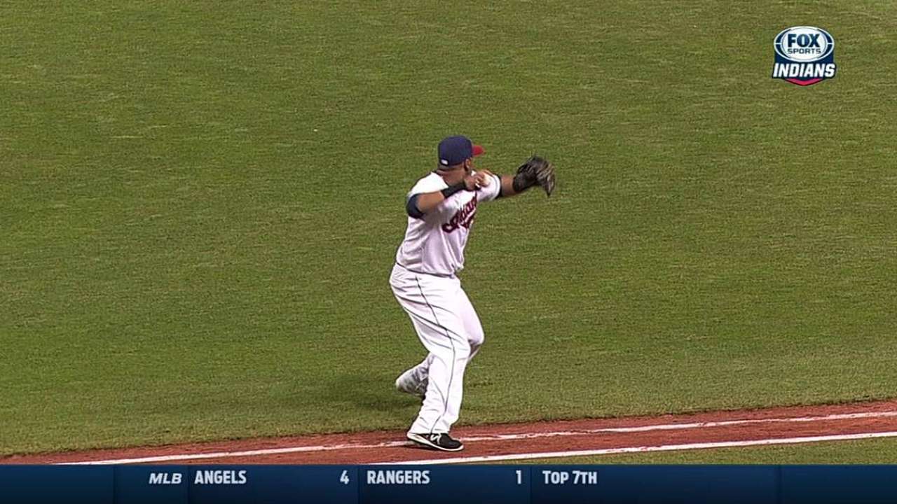 Santana proving quite adept at first base
