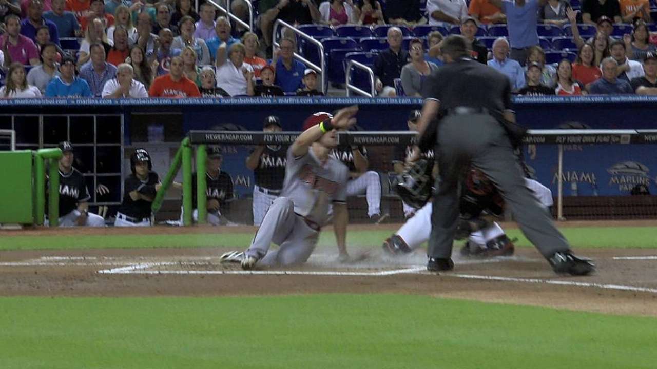 Replay confirms no violation on play at plate in Miami
