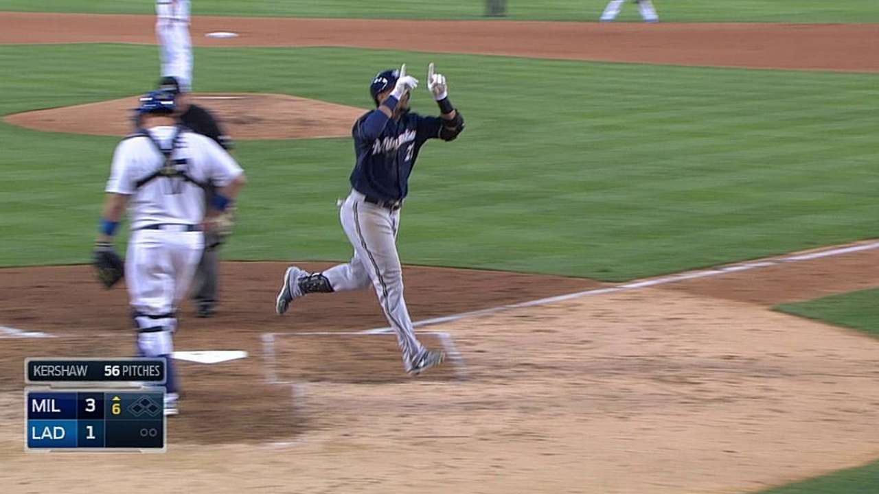 Eager to pounce, Gomez sparks Brewers