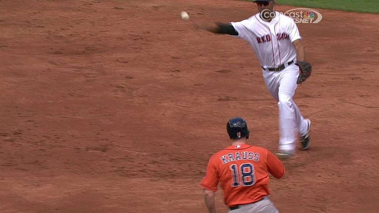 On overturned call, Astros benefit at Red Sox's expense