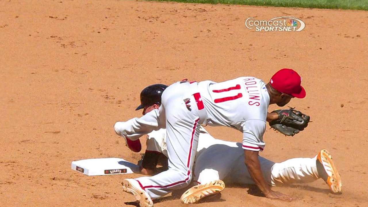 Panik confirmed safe after Phillies' challenge