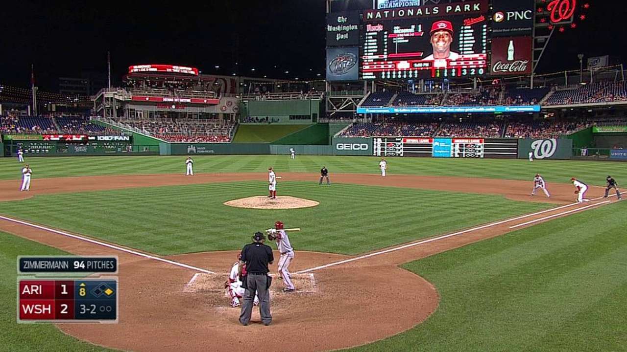 D-backs luchan vs. Nacionales pero caen en la 11ma