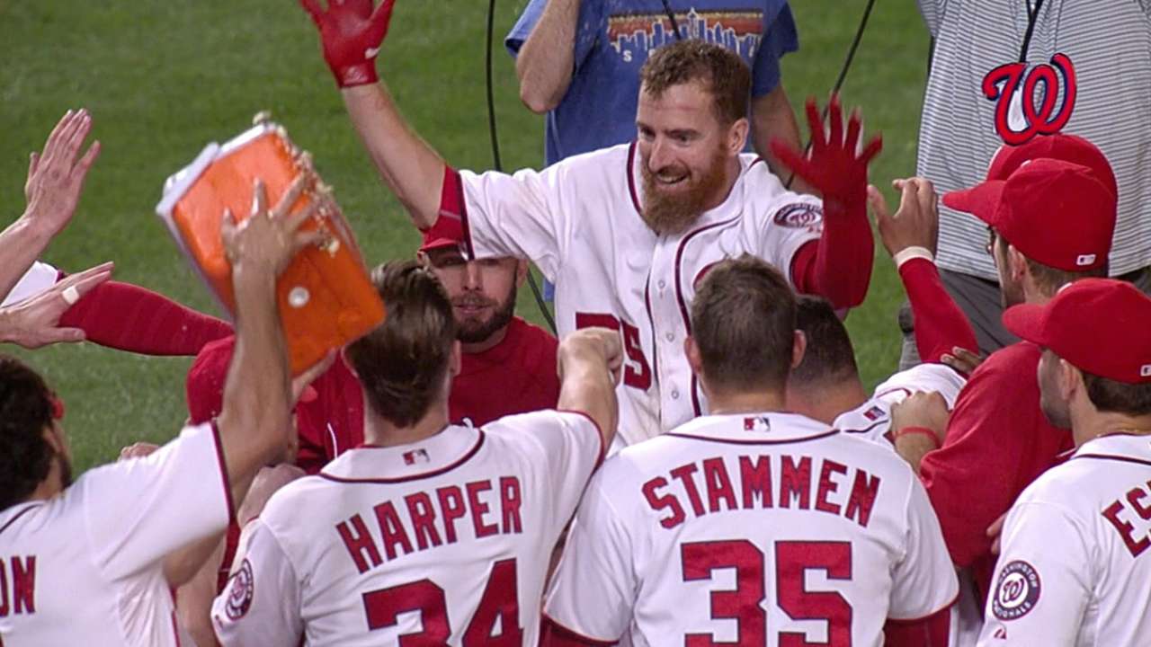 Three straight walk-offs a first for Nationals