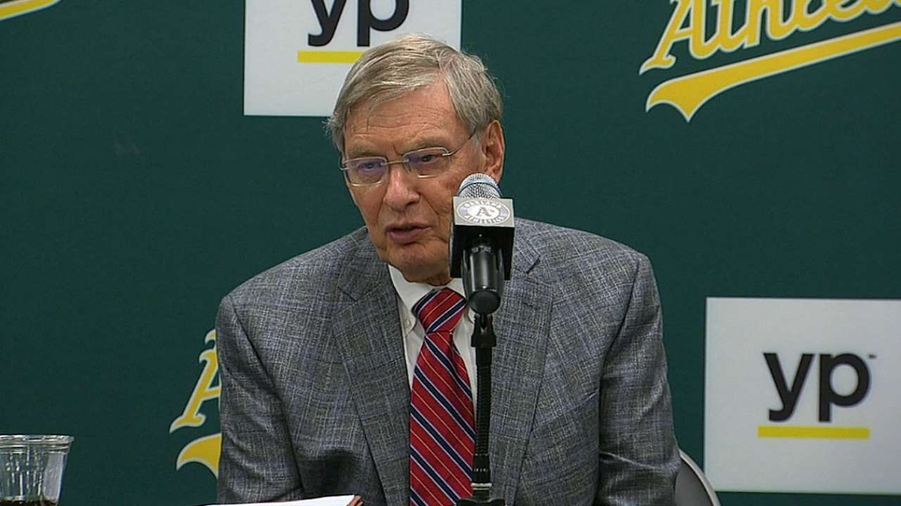 Selig touches on A's stadium issue