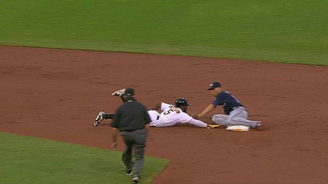 Braves have mixed results in challenges vs. Bucs