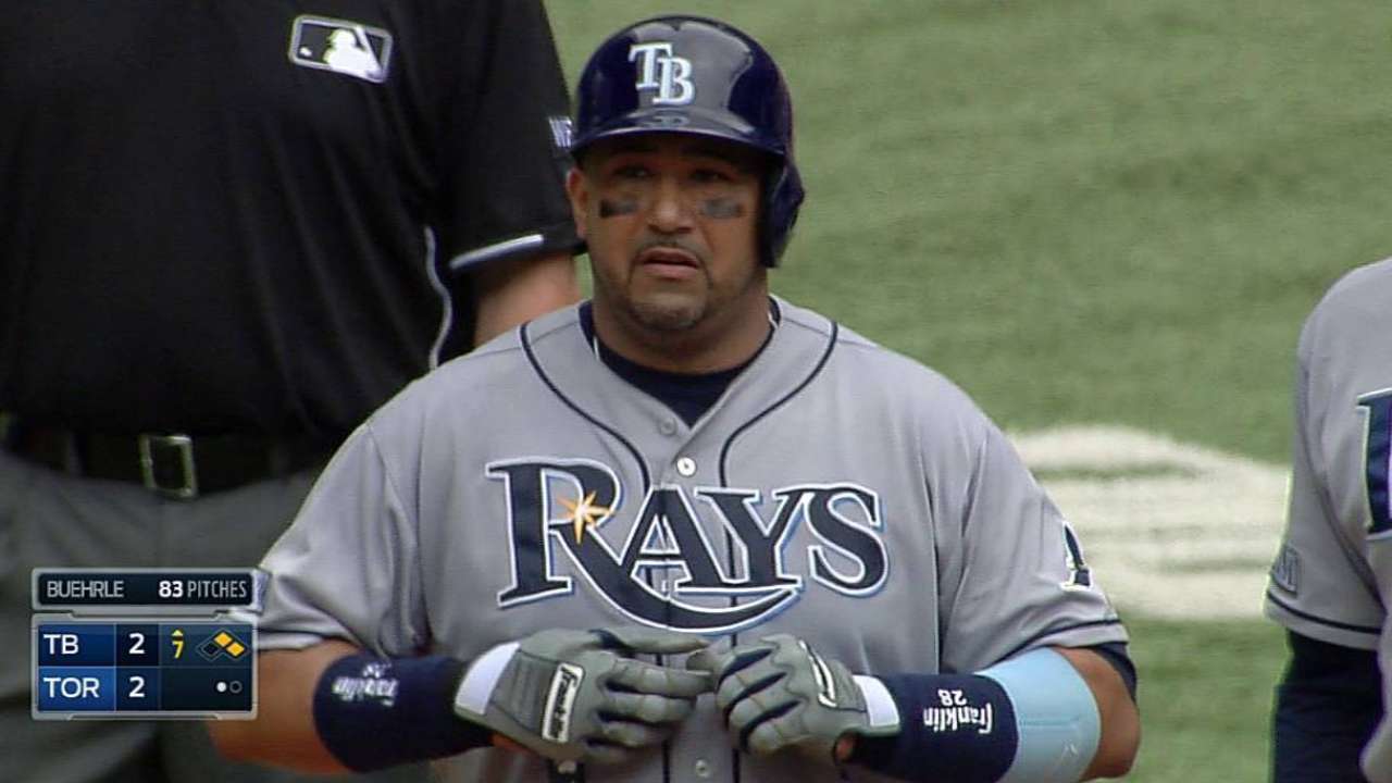Rays caen ante los Azulejos en 10 entradas