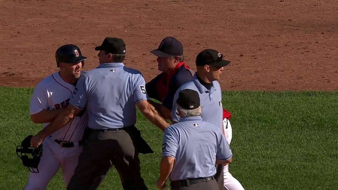 Ross ejected for first time after arguing check swing