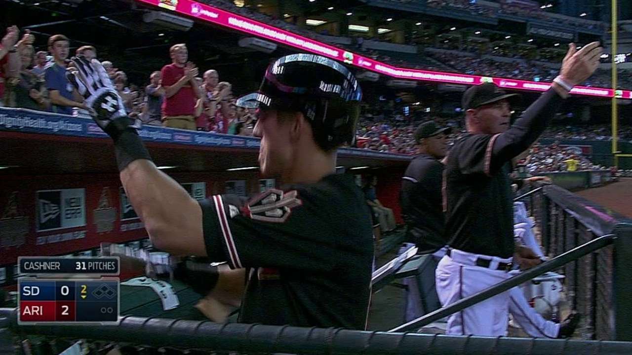 Lamb celebrates first homer with style