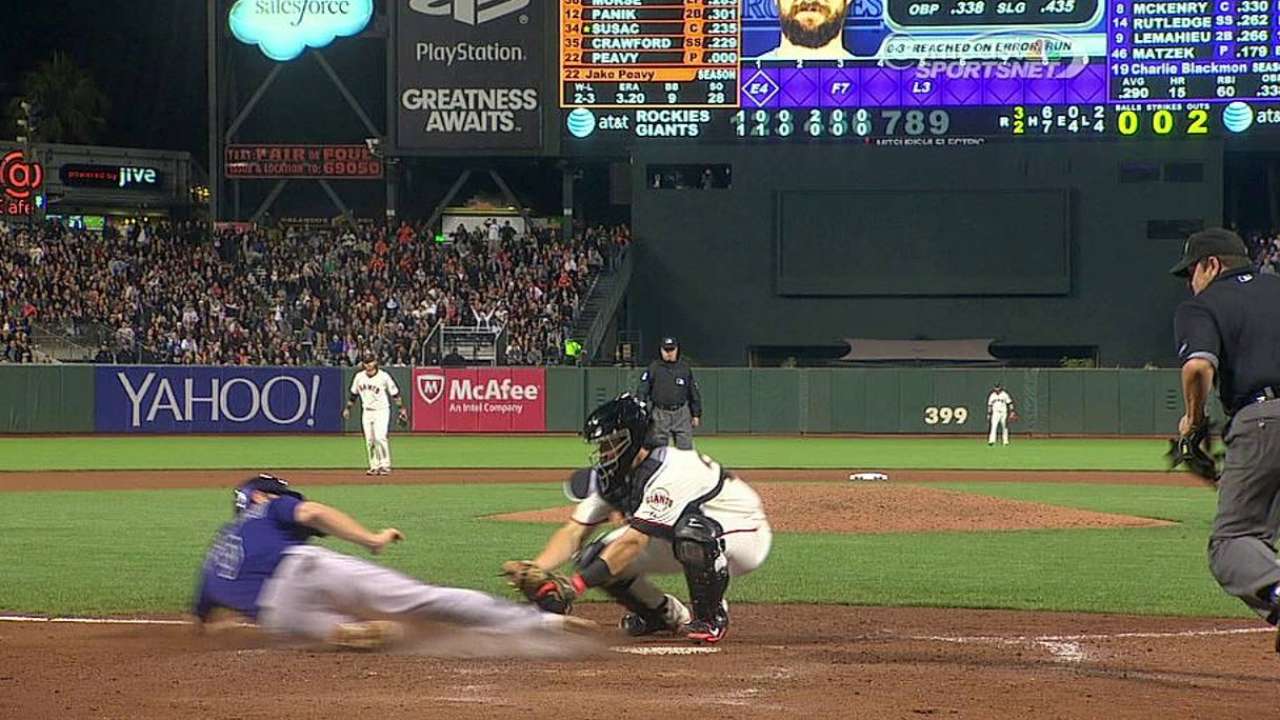 Giants' challenge takes away Rockies' run