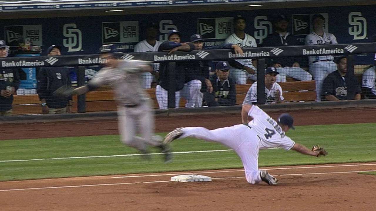 Braun bruises quad against Padres