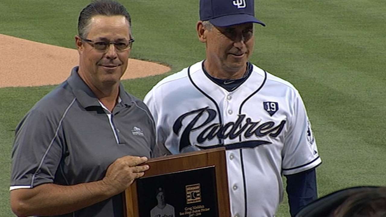 San Diego honors Hall of Famer Maddux