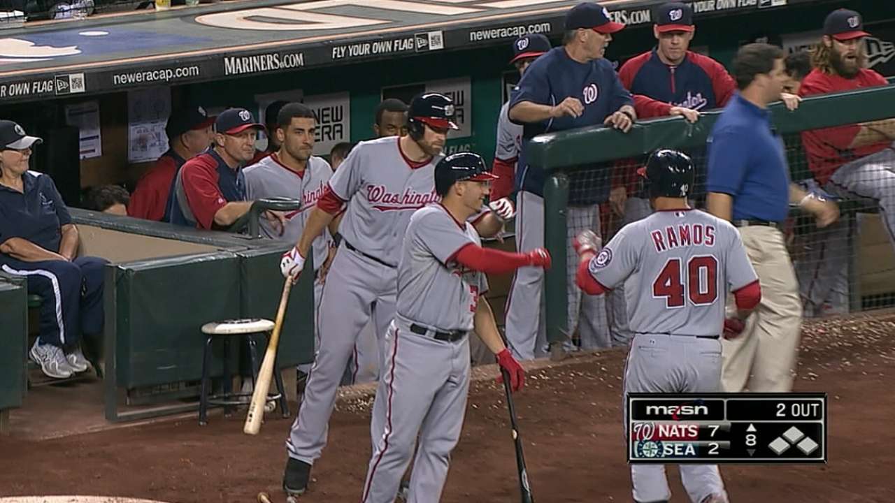 Nationals stun Felix, Mariners with six homers