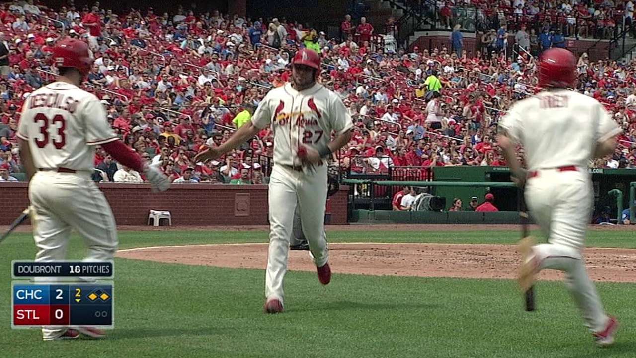 Cardenales y Cubs dividieron doble juego en S.L.