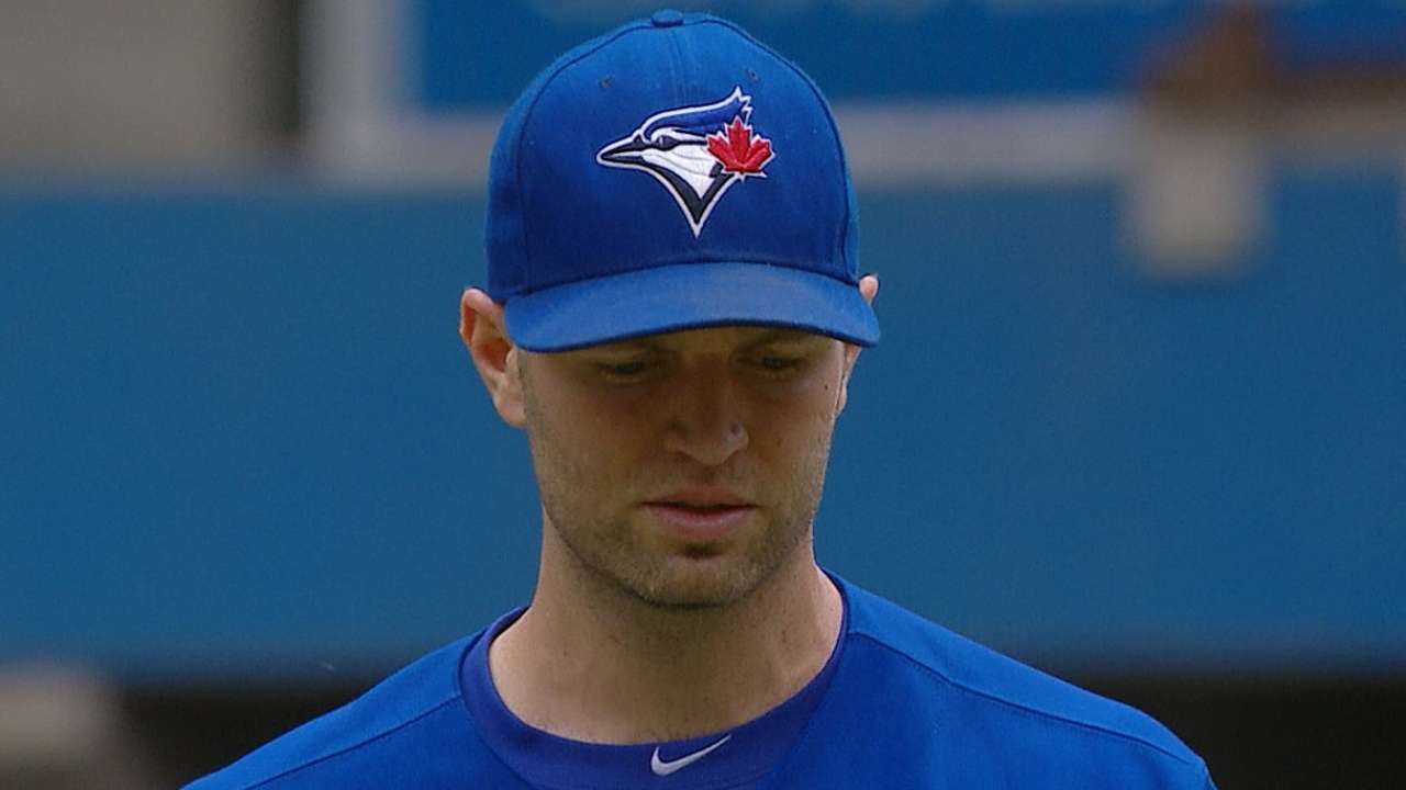 Happ fans six Yanks