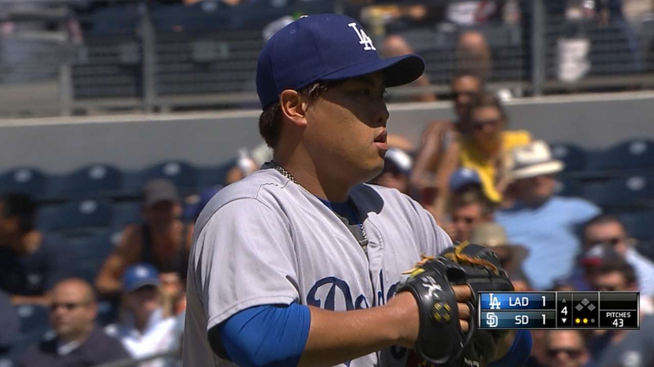 Ryu cruises past Padres in return from DL