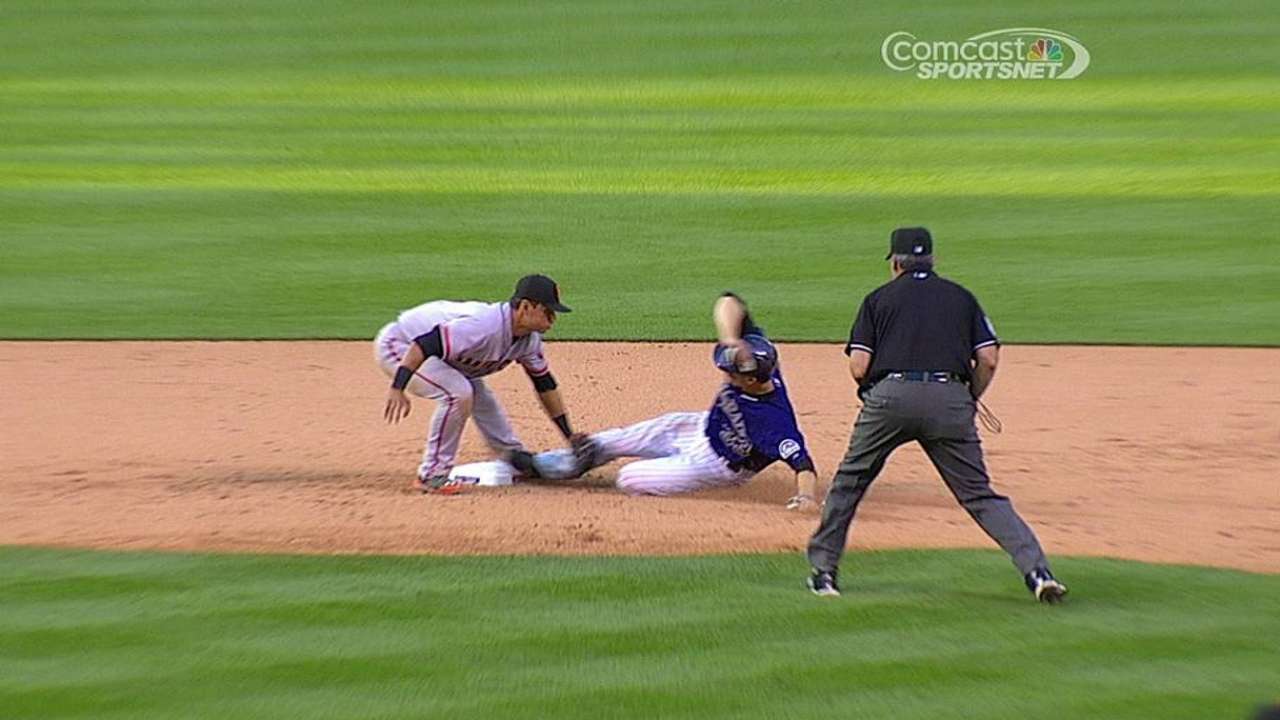 Rockies unsuccessful in challenging tag play
