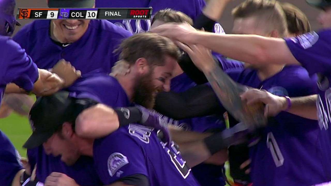 Rockies' big surge ends with walk-off win